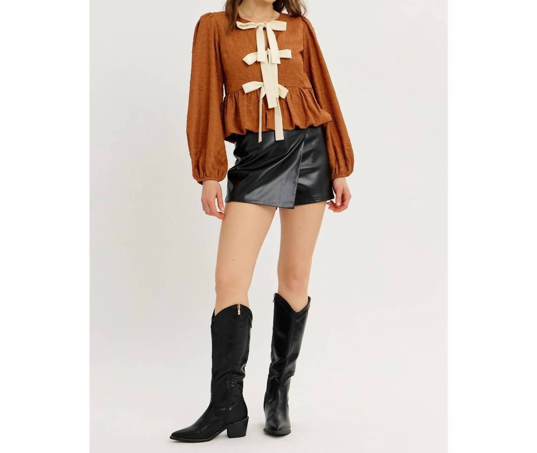 Idem Ditto - Camilla Bow Front Blouse