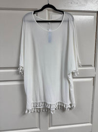 Elsie & Zoey - Women's Plain Tassel Top