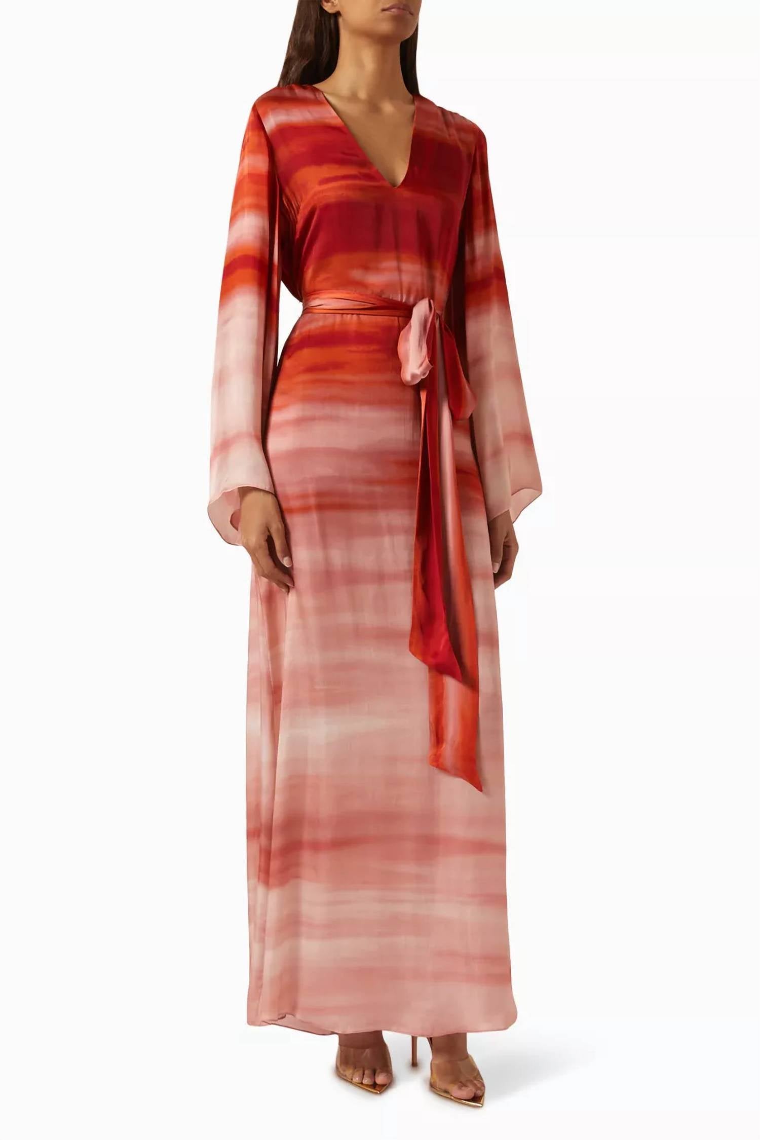 Hemant & Nandita - Maxi Kaftan Dress With Belt