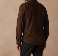 The Normal Brand Hudson Double Brushed Flannel Shirt in olive plaid - men's shirt - view 4