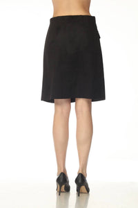 Joseph Ribkoff - \faux Suede A-line Skirt