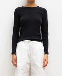 Leset - Long Sleeve Pointelle Slim Fit Tee