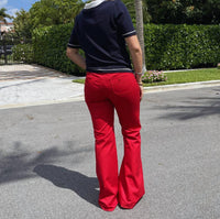 Ines de la Fressange Women's Charlotte Pants in red - women's pants - detail view