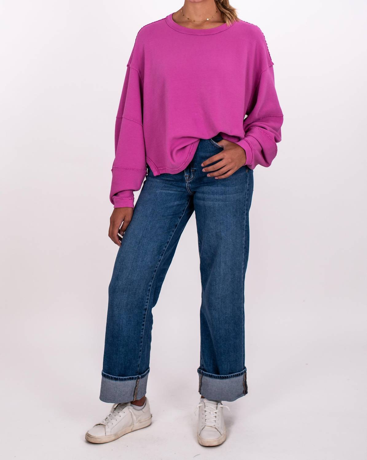 Hidden - Logan High Rise Dad Cuff Jean