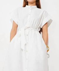 Suncoo - Ceylan Embroidered Buttoned Midi Dress