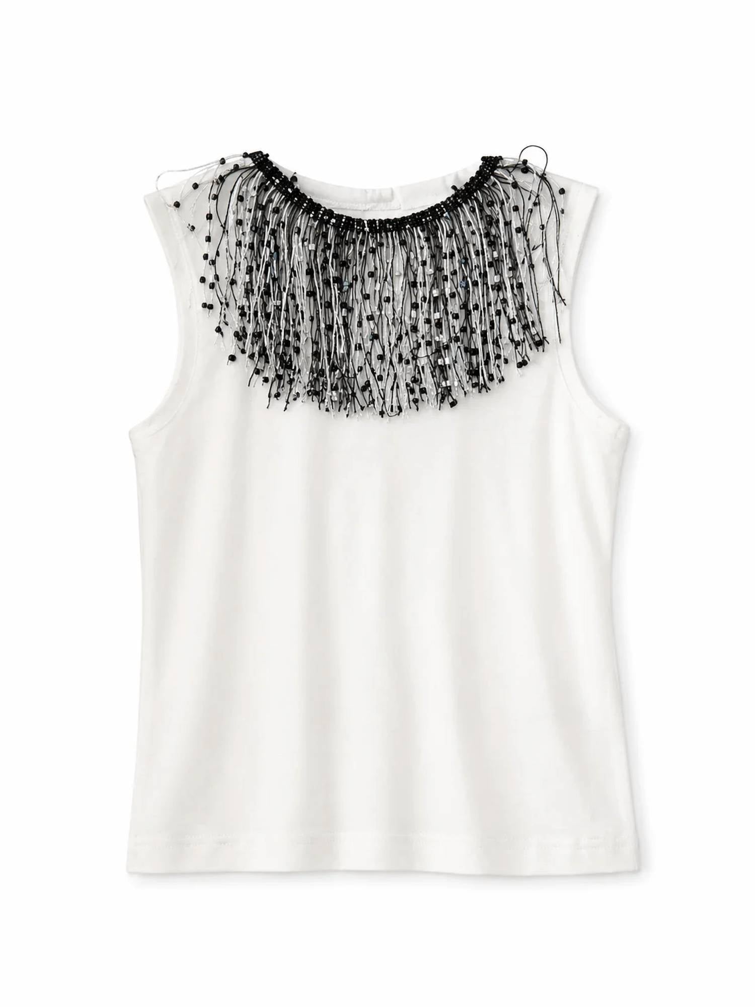 Mademoiselle Charlotte - Kid's Fringe Sleeveless Top