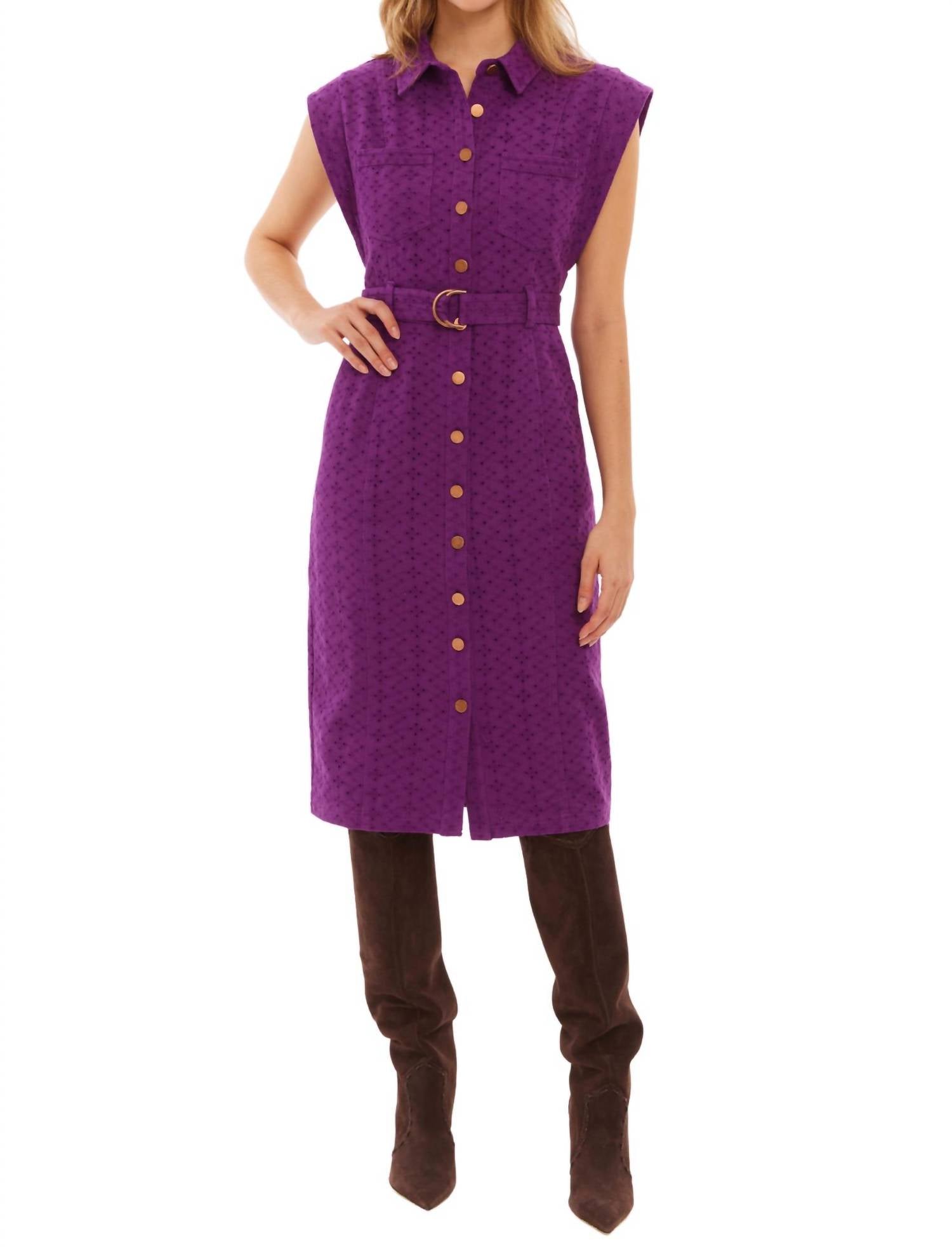 ALLISON NEW YORK Avril Dress in eggplant - women's dress
