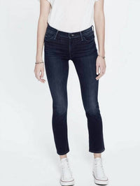 Mother Pre-loved Mid Rise Dazzler Ankle Jeans in dark blue - women's jeans
