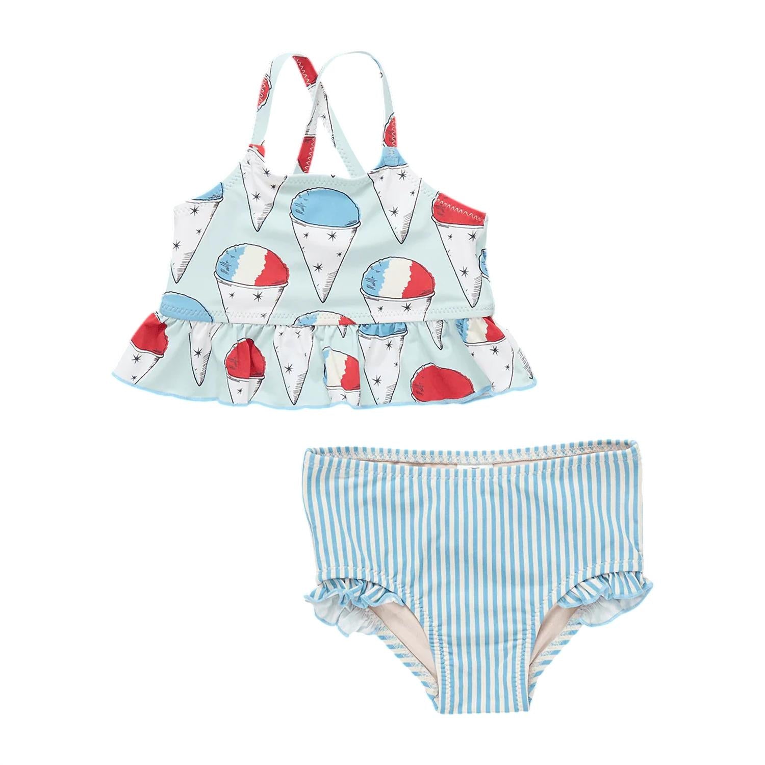 PINK CHICKEN Joy Tankini Set in snow cones - kids' bikini - view 4