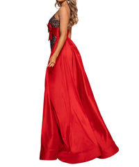 Rachel Allan - Beaded Sleeveless Overskirt Dress