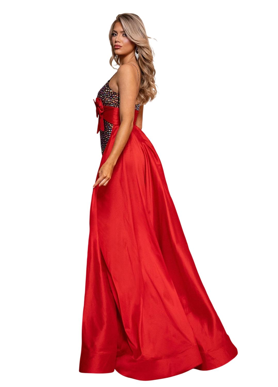 Rachel Allan - Beaded Sleeveless Overskirt Dress