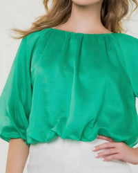 Thml - Women's Puff Sleeve Flowy Blouse