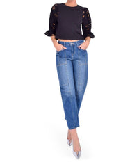 Cinq A Sept - Embroidered Cotton Paisley Carmine Top