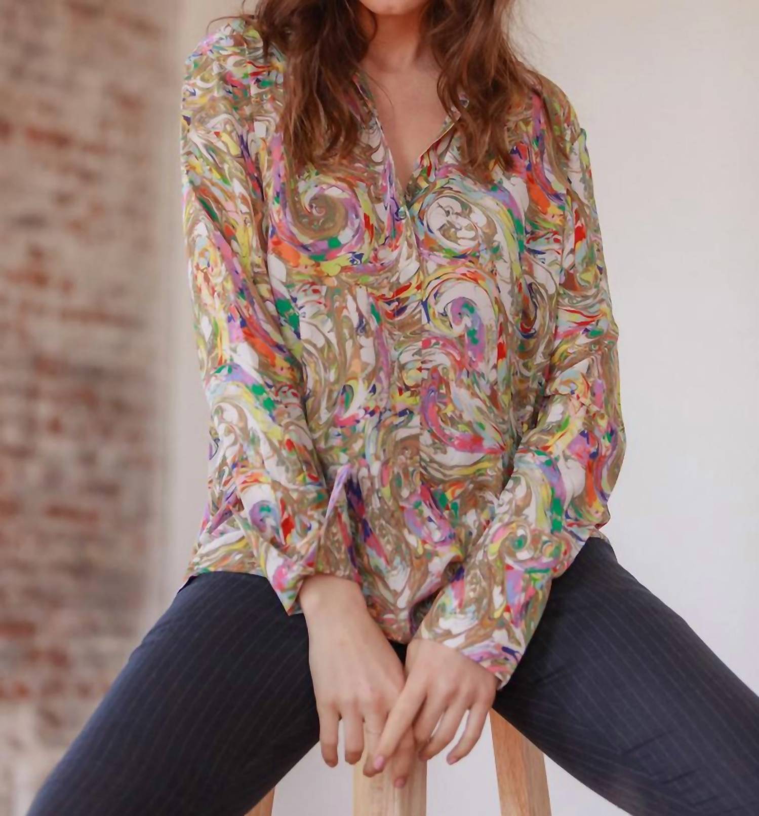 Catherine Gee - Daria French Cuff Silk Blouse