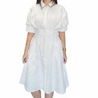 Gracia - Diamond Button Down Dress