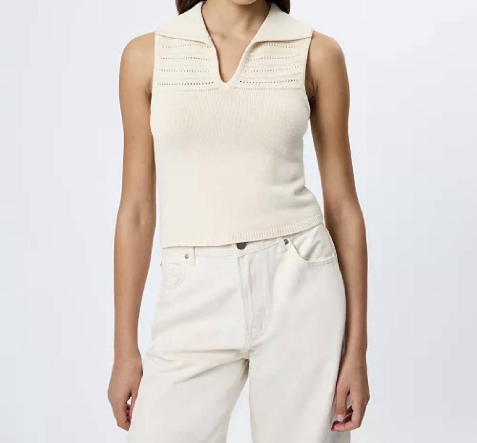 French Connection - Open Stripe Sweater Top
