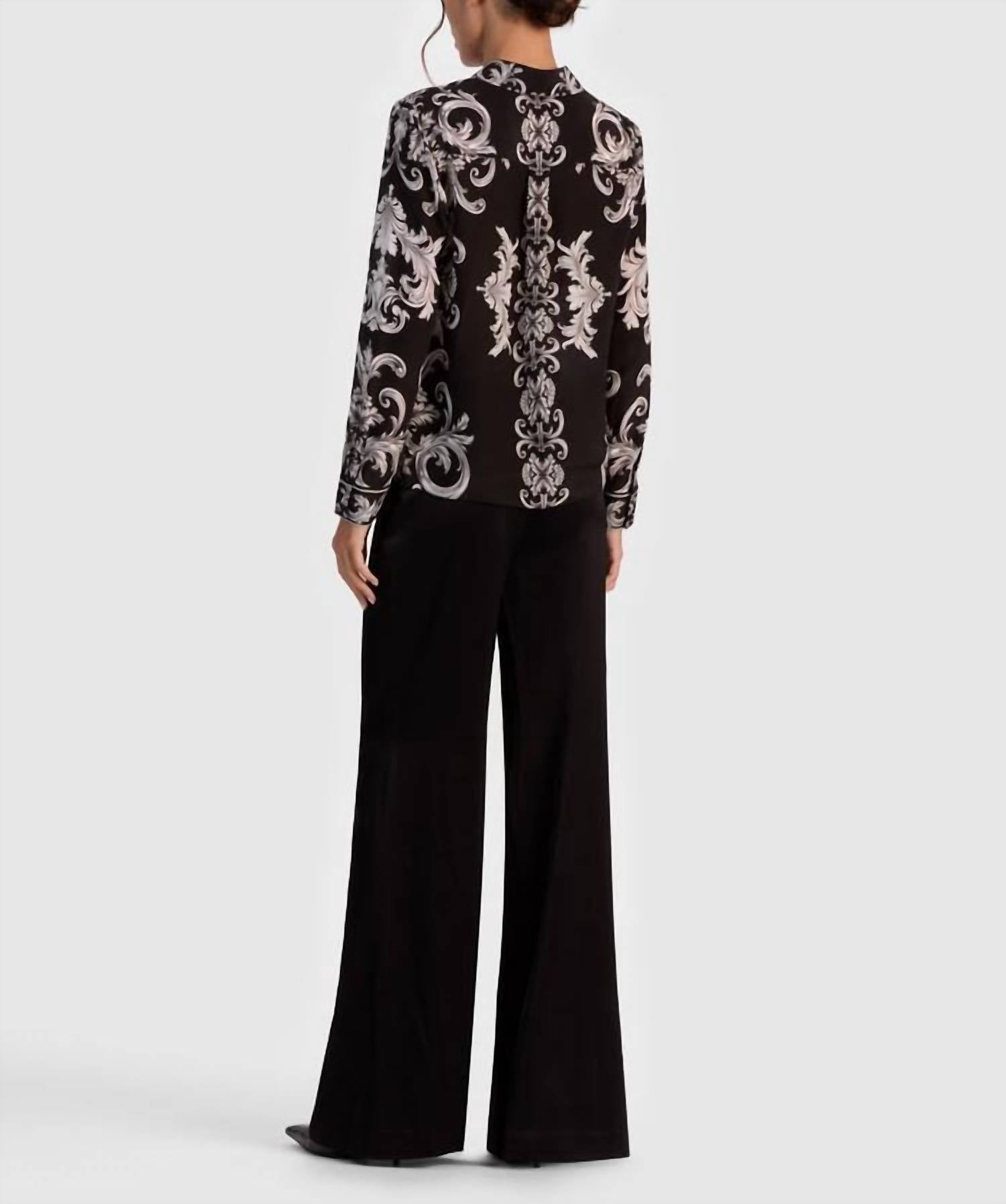 Alice + Olivia - Willa Printed Silk Blouse
