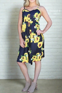 Destash - Sunflower Print Sun Dress