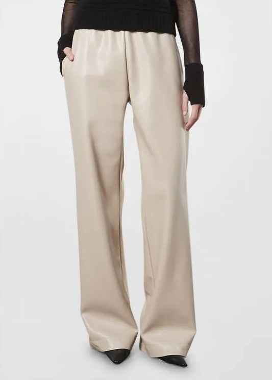 Soft Faux Leather Straight Leg Pant