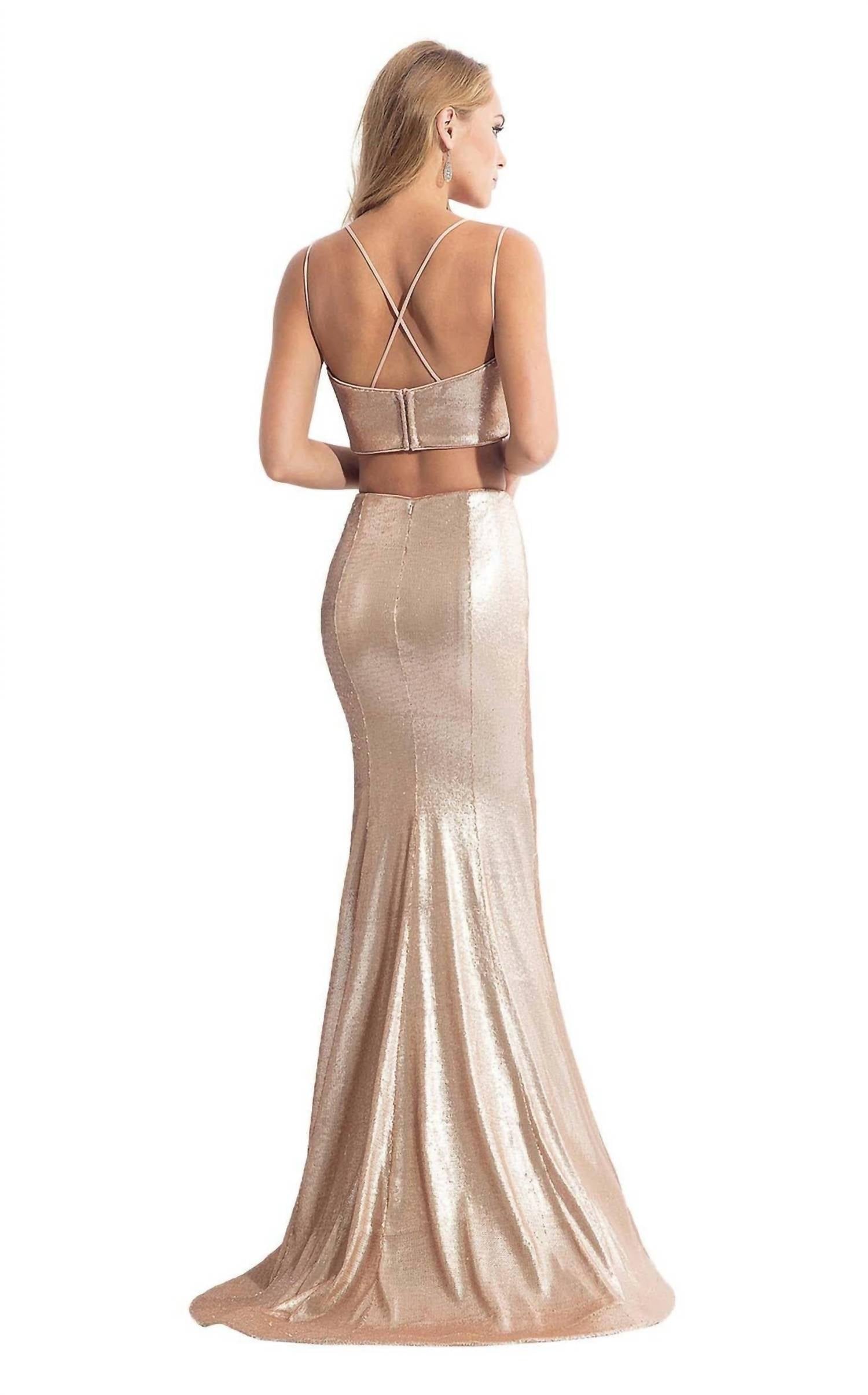 Rachel Allan - Double Spaghetti Strap Set Prom Dress