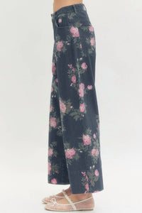 Entro - Margaux Floral Print Denim Pants