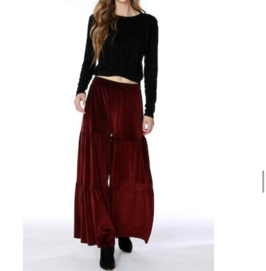 Bobi - Wide Leg Shirred Pant Velvet