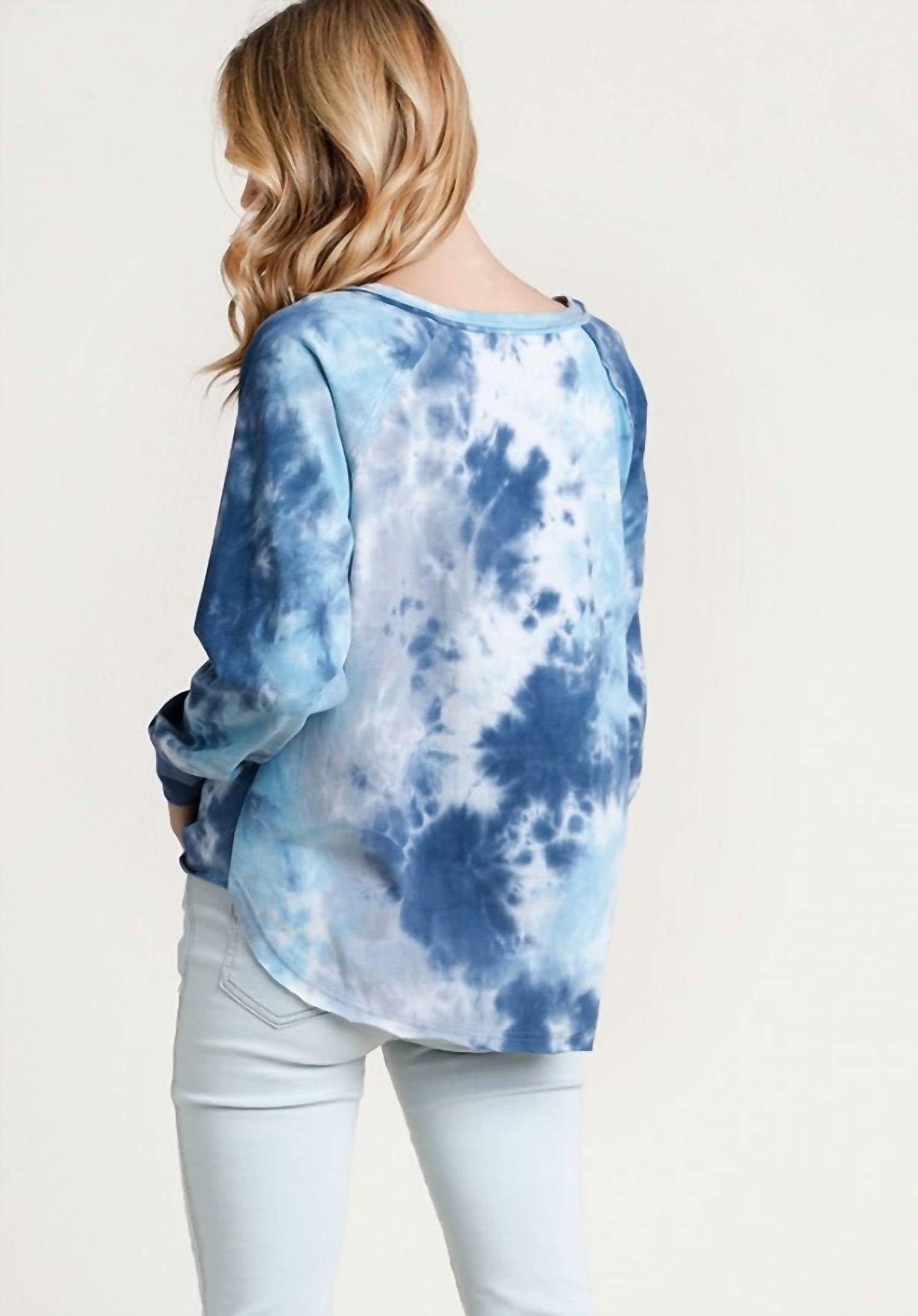Umgee - Women's Tie Dye Henley Top