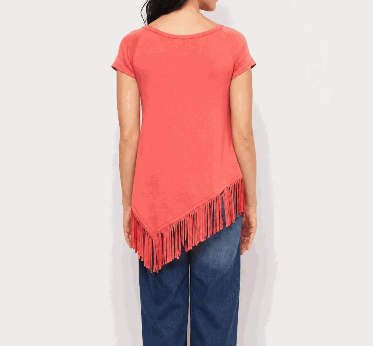 Karen Kane - Angled Fringe Top
