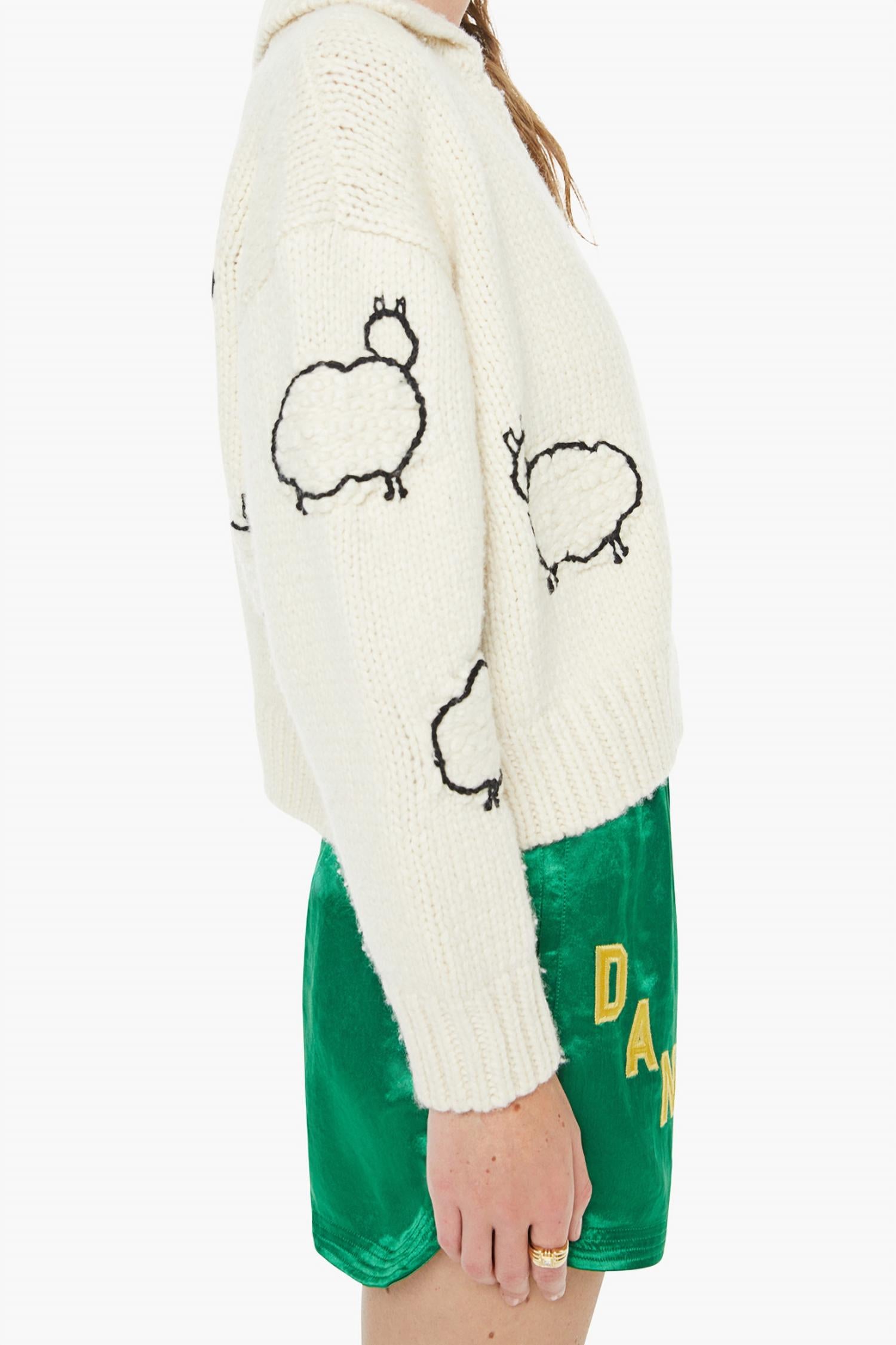 Mother - The Cropped Raquette Cardigan