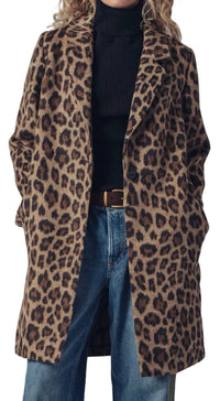 Urban Daizy - Leopard Print Oversized Statement Coat