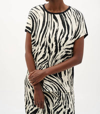 Joseph Ribkoff - Animal Print Pullover Top With Jewel Embellishment