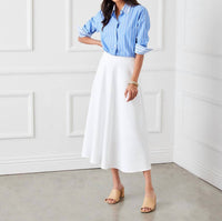 Karen Kane - Contrast Ruched Sleeve Shirt