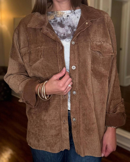 Look Mode Usa - Corduroy Button Up Jacket