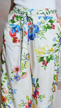 Current Air - Floral And Fruit Printed Pants