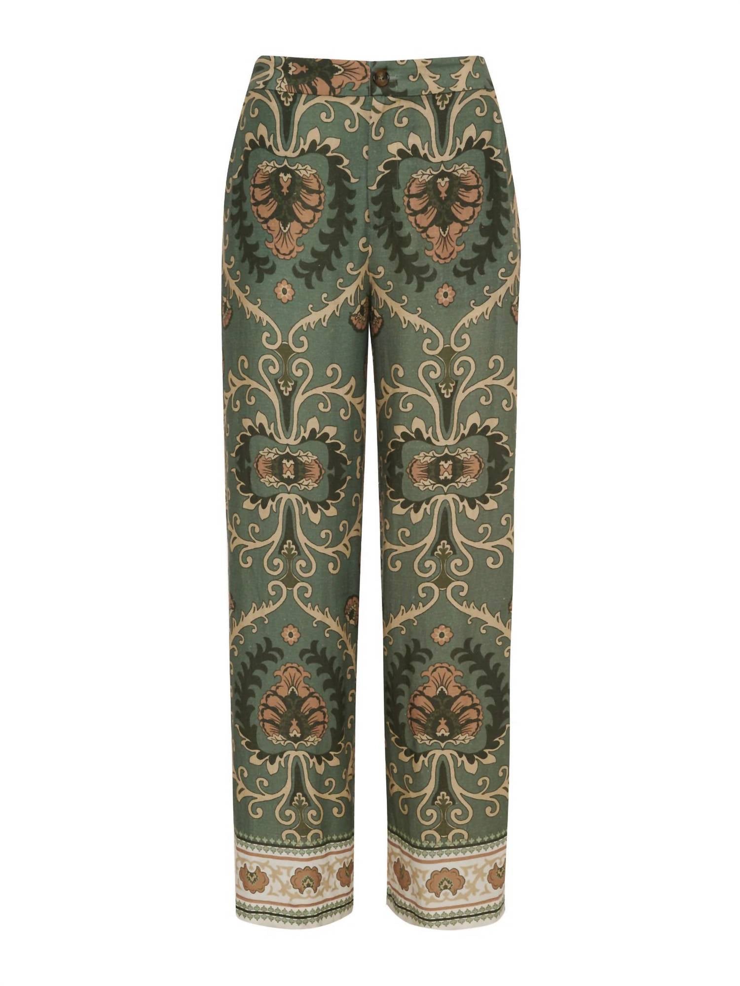 Sanctuary Soft Straight Leg Trouser Pants in mezzo sage - women's pants - view 5