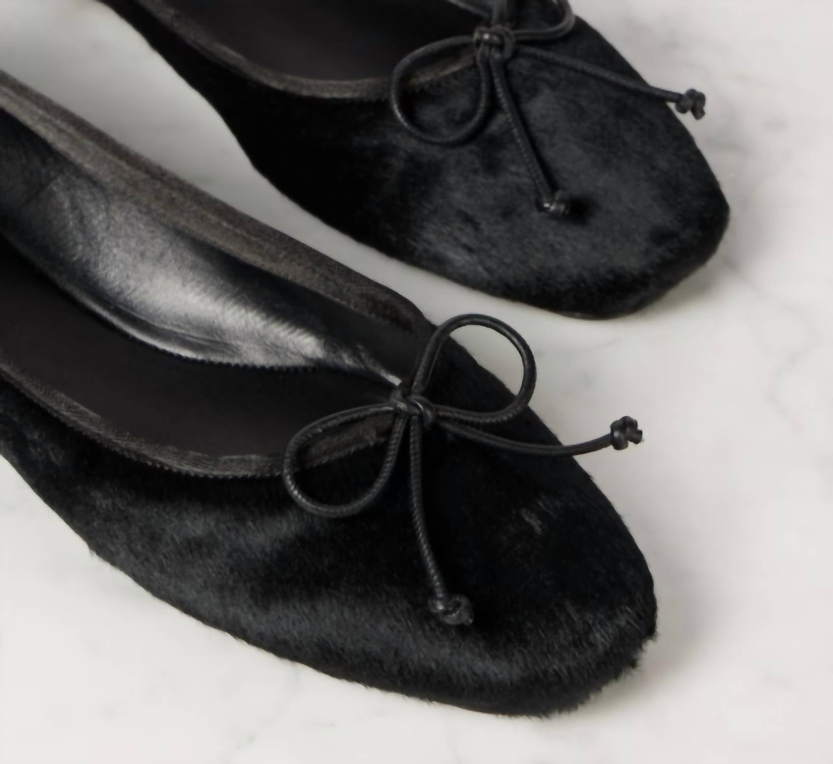 Khaite Women's Charlotte Ballerina Flats in black - women's flats - detail view