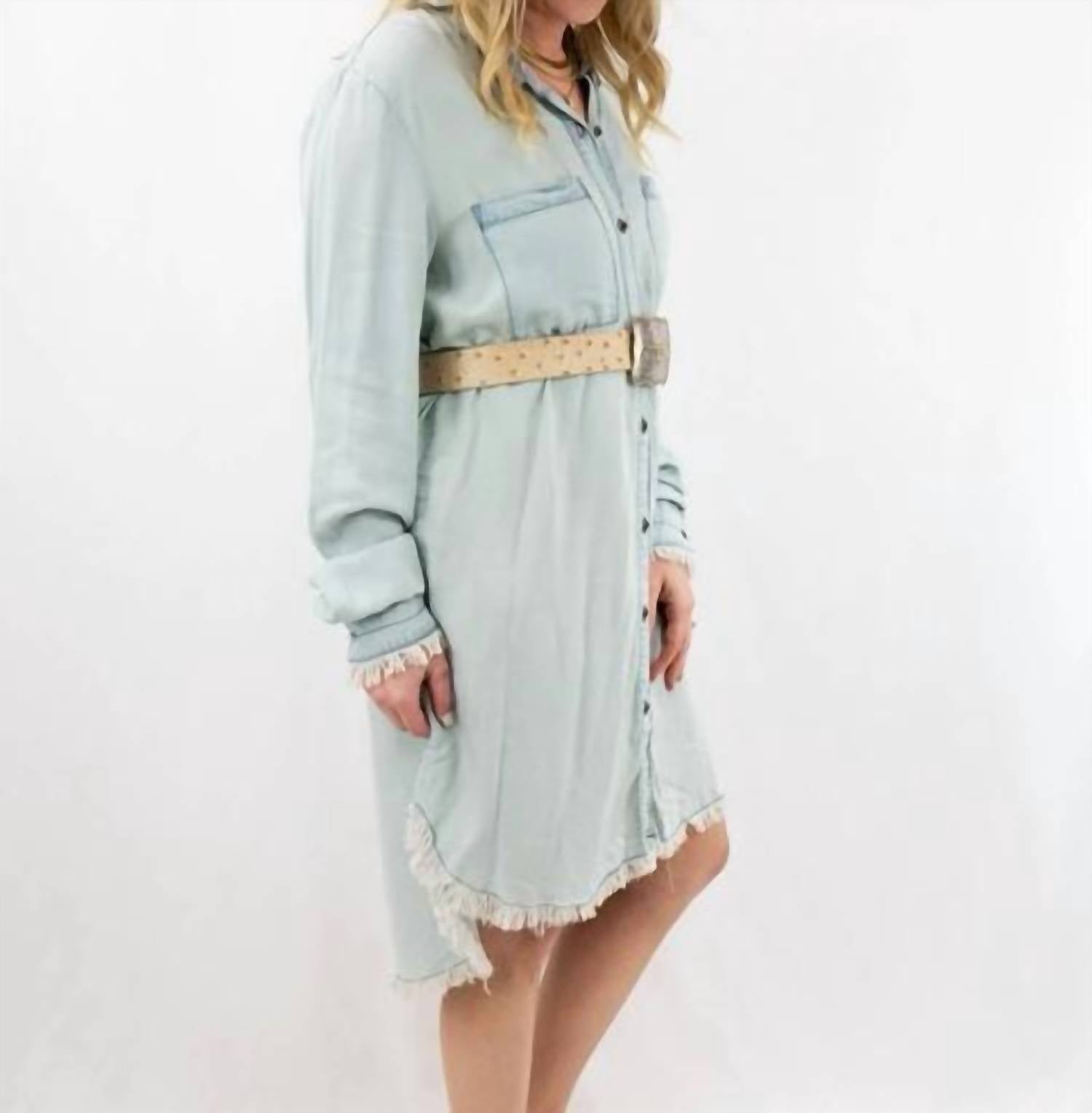 Trend:Notes - Easy Does It Oversized Shirt Mini Dress