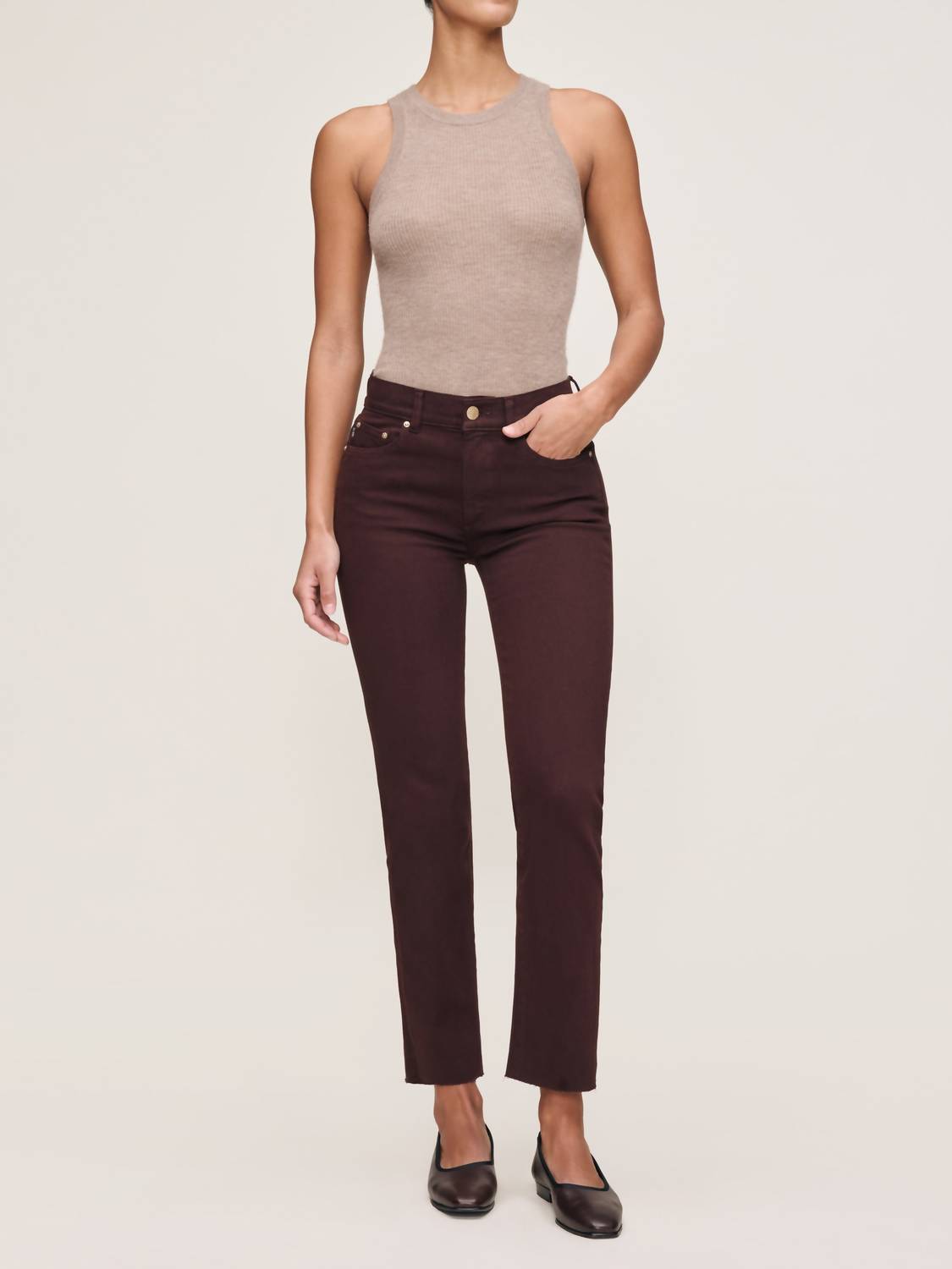 DL1961 - Women's Mara Straight Mid Rise Instasculpt Ankle Jeans in fig 1 - women's jeans