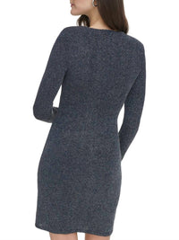 Vince Camuto - Asymmetric Metallic Long Sleeve Dress