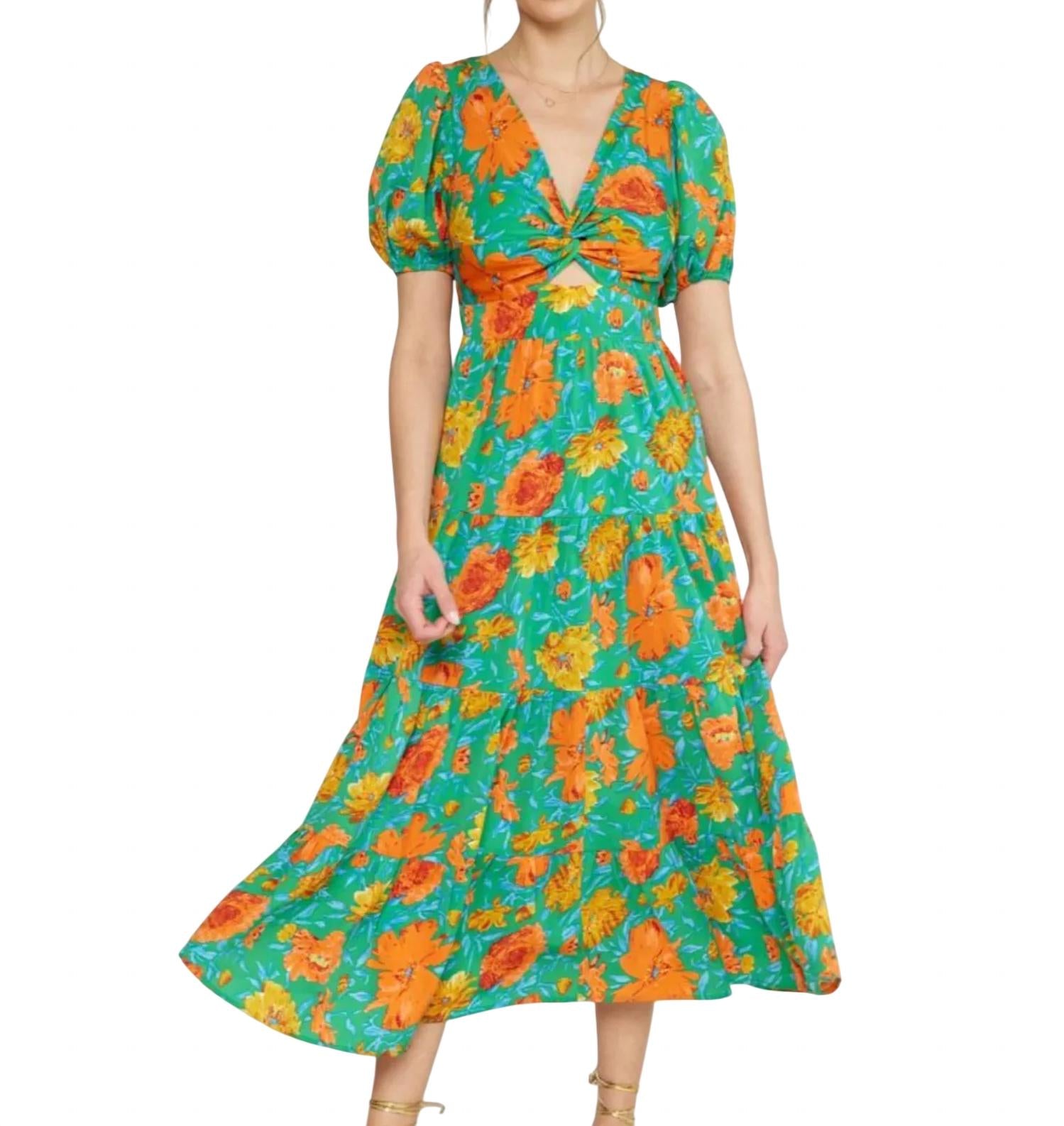 Entro - Floral Midi Dress