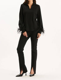 Tyler Boe - Erin Ponte Feather Sleeve Top