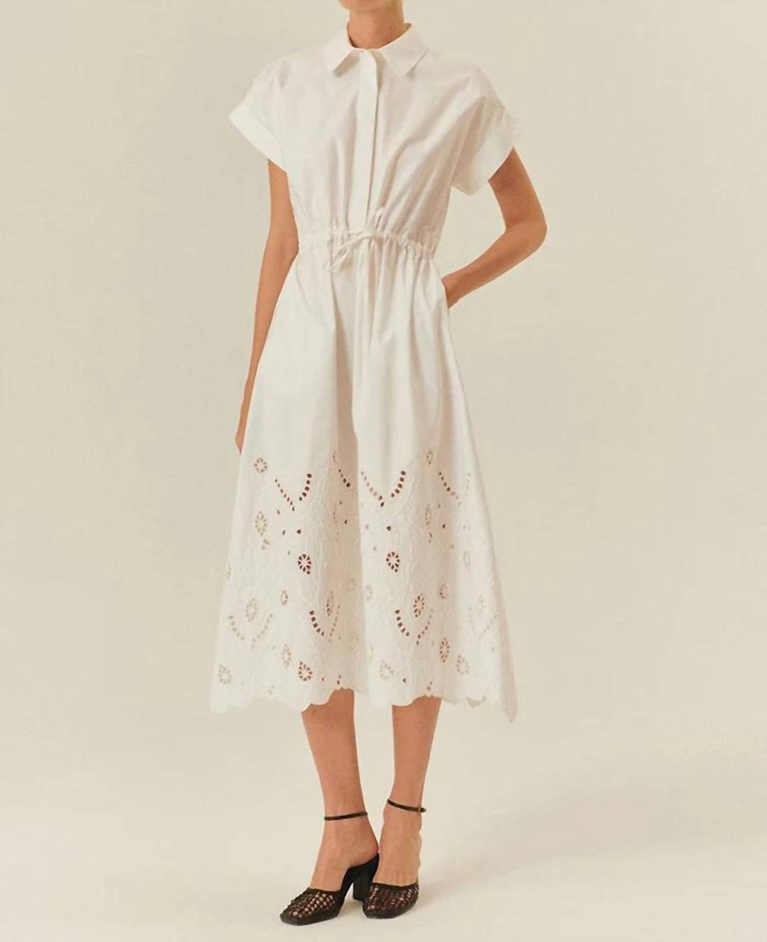 EXQUISE Women's Leila Dress in white - women's dress