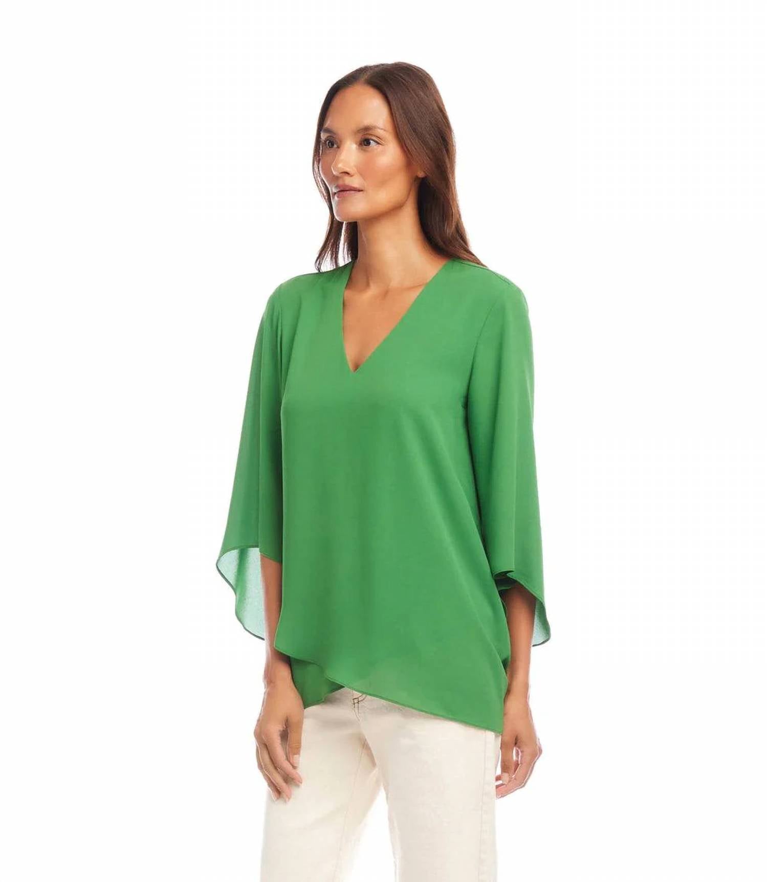 Karen Kane - Bracelet Sleeve Asymmetric Top