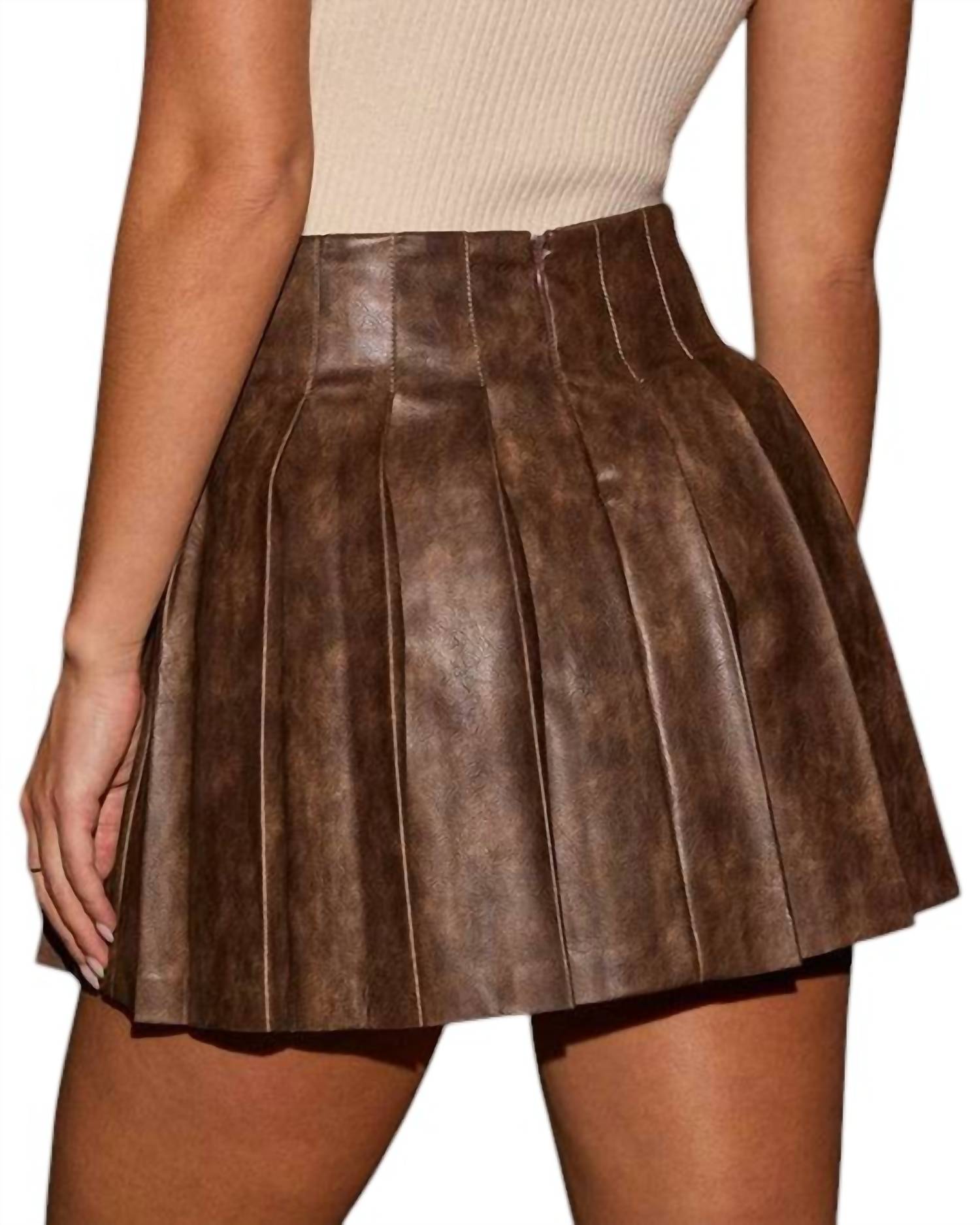 Promesa - Leather Mini Skirt