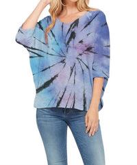 Phil Love - Starburst Tie Dye Knit Top - PLUS
