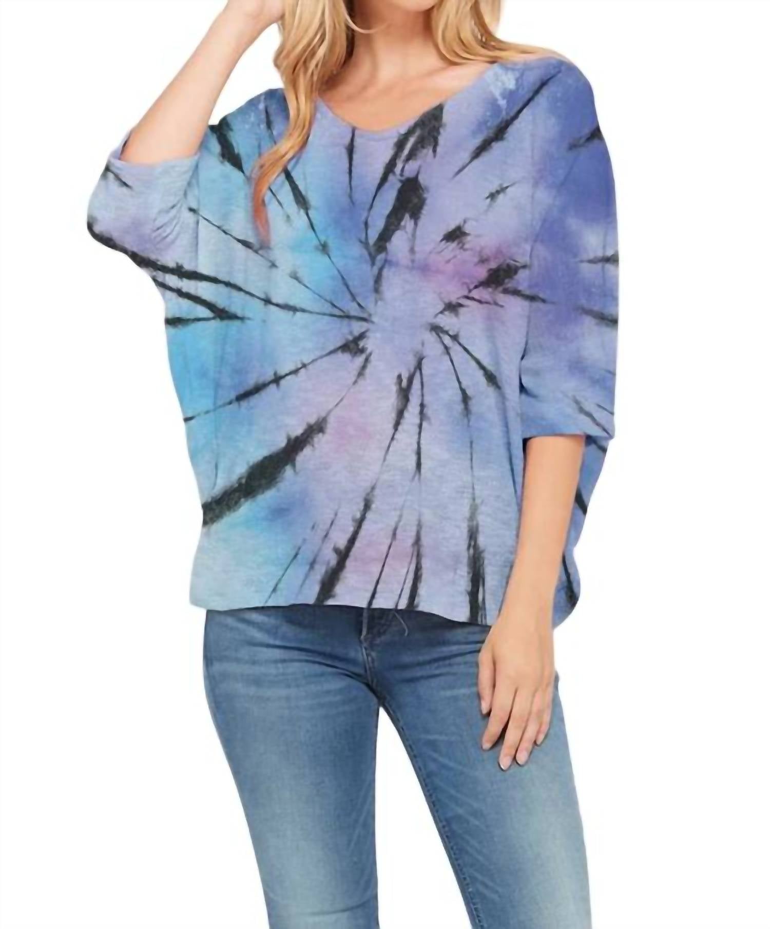 Phil Love - Starburst Tie Dye Knit Top - PLUS