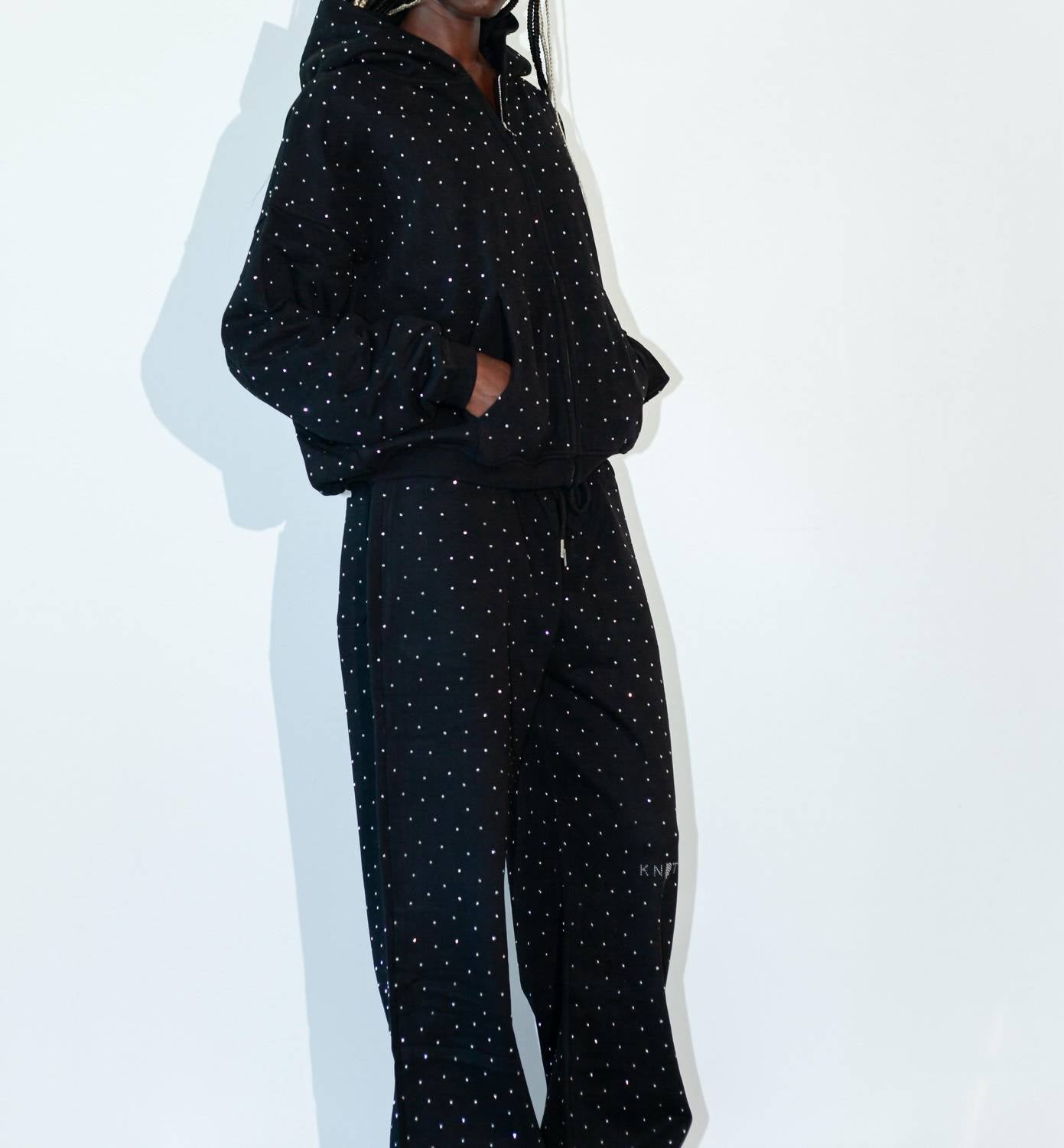 Knotwtr - Women's Rhinestone Baggy Sweatpants