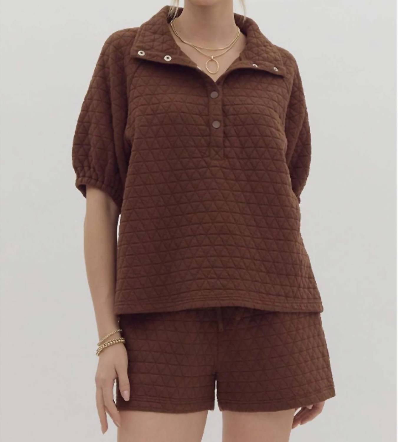 Entro - Quilted Pullover Top