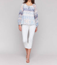 Charlie B - Printed Chiffon Blouse
