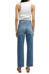 Veronica Beard Daniela Ankle Straight Jeans in lakeshore blush - women's jeans - alternate view